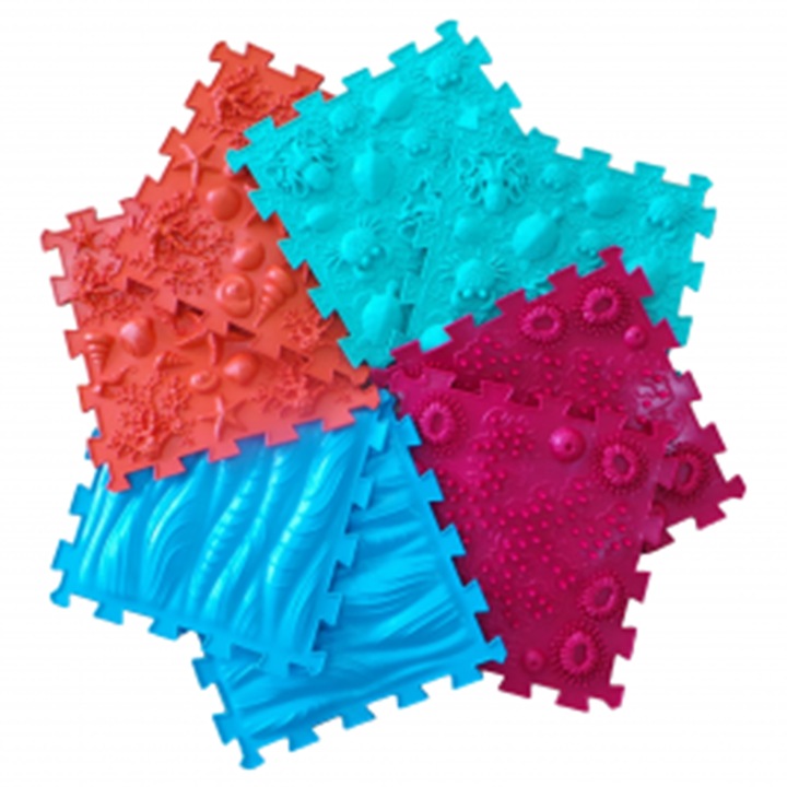 Covor ortopedic pentru copii Sea, Ortho Puzzle, PVC, multicolor, 100 x 50 cm