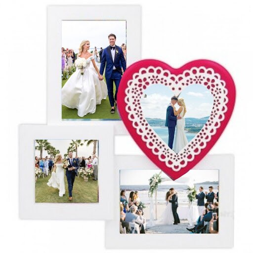 Rama foto colaj 4 poze cu inima