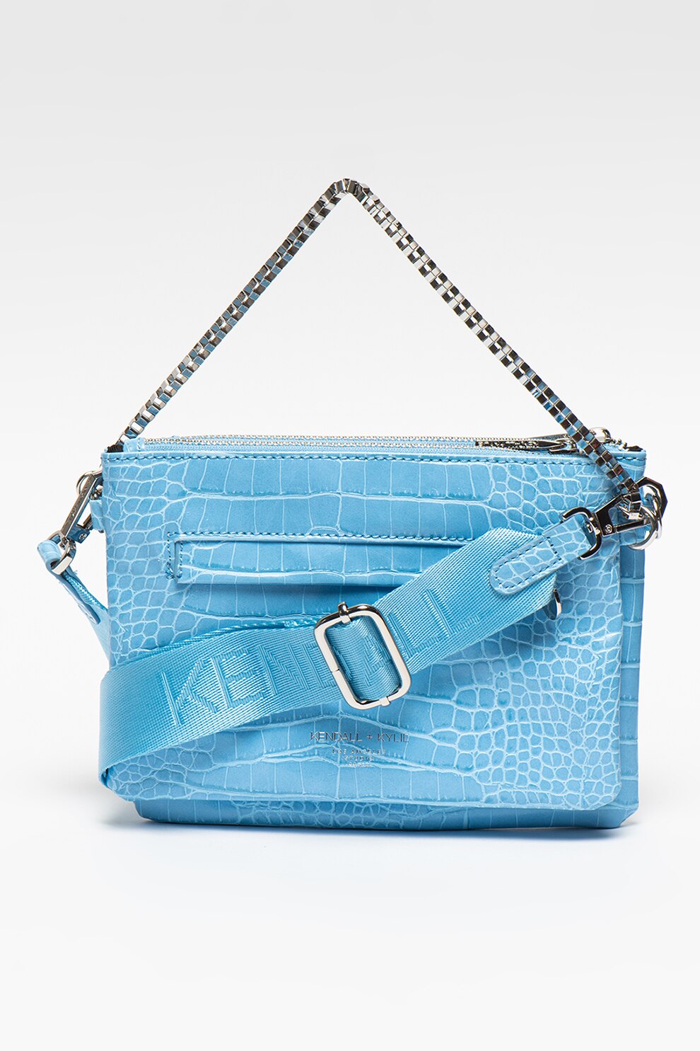 Kendall + Kylie, Geanta cu compartiment dublu si bareta de umar Luna, Albastru deschis