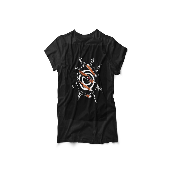 Naruto Shippuden Kurama Brake Gyermek póló, fekete, Fekete