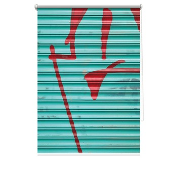 Rulou textil cu print, opac, verso alb, Graffiti 2, multicolor, 80x150 cm Rulou textil cu print, opac, verso alb, Graffiti 2, multicolor, 80x150 cm