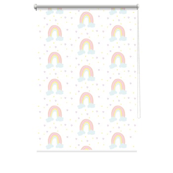 Rulou textil cu print, opac, verso alb, Curcubeu 6, multicolor, 62x150 cm Rulou textil cu print, opac, verso alb, Curcubeu 6, multicolor, 62x150 cm