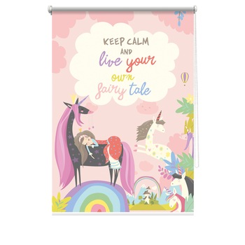 Rulou textil cu print, opac, verso alb, Unicorn 1, multicolor, 62x150 cm Rulou textil cu print, opac, verso alb, Unicorn 1, multicolor, 62x150 cm