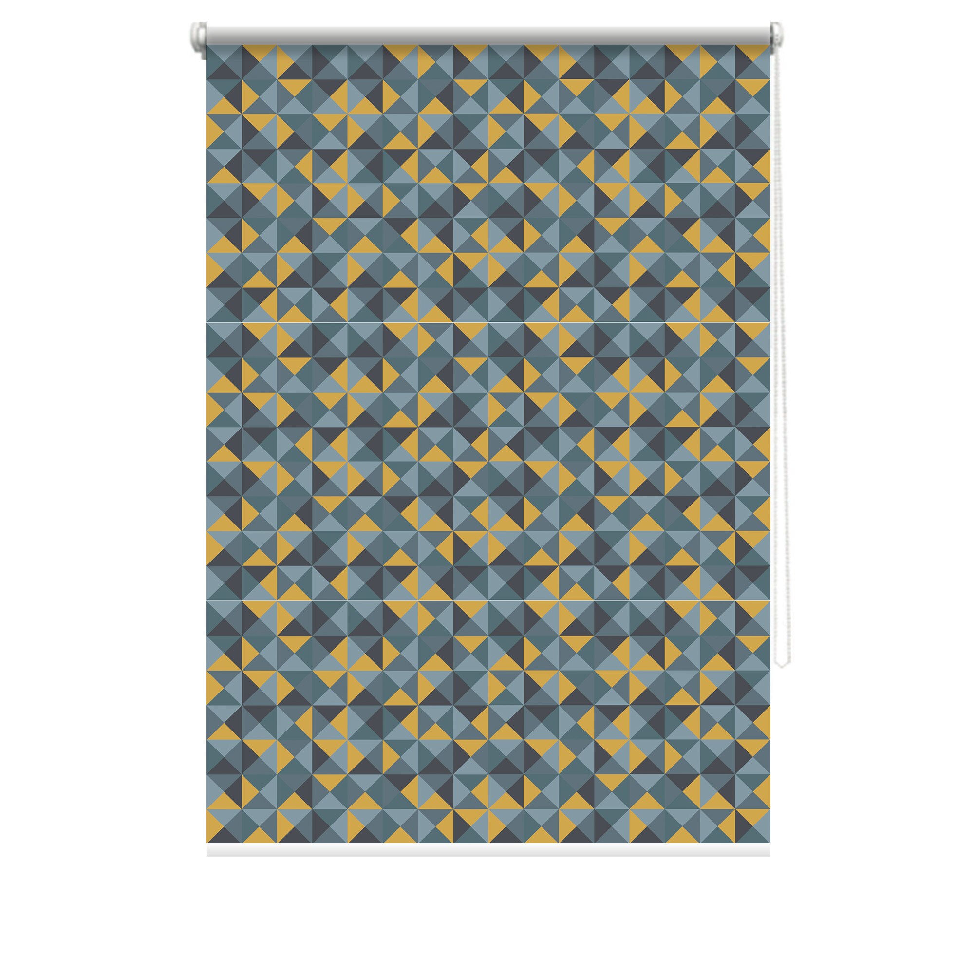 Rulou textil cu print, opac, verso alb, Geometric 2, multicolor, 80x150 cm