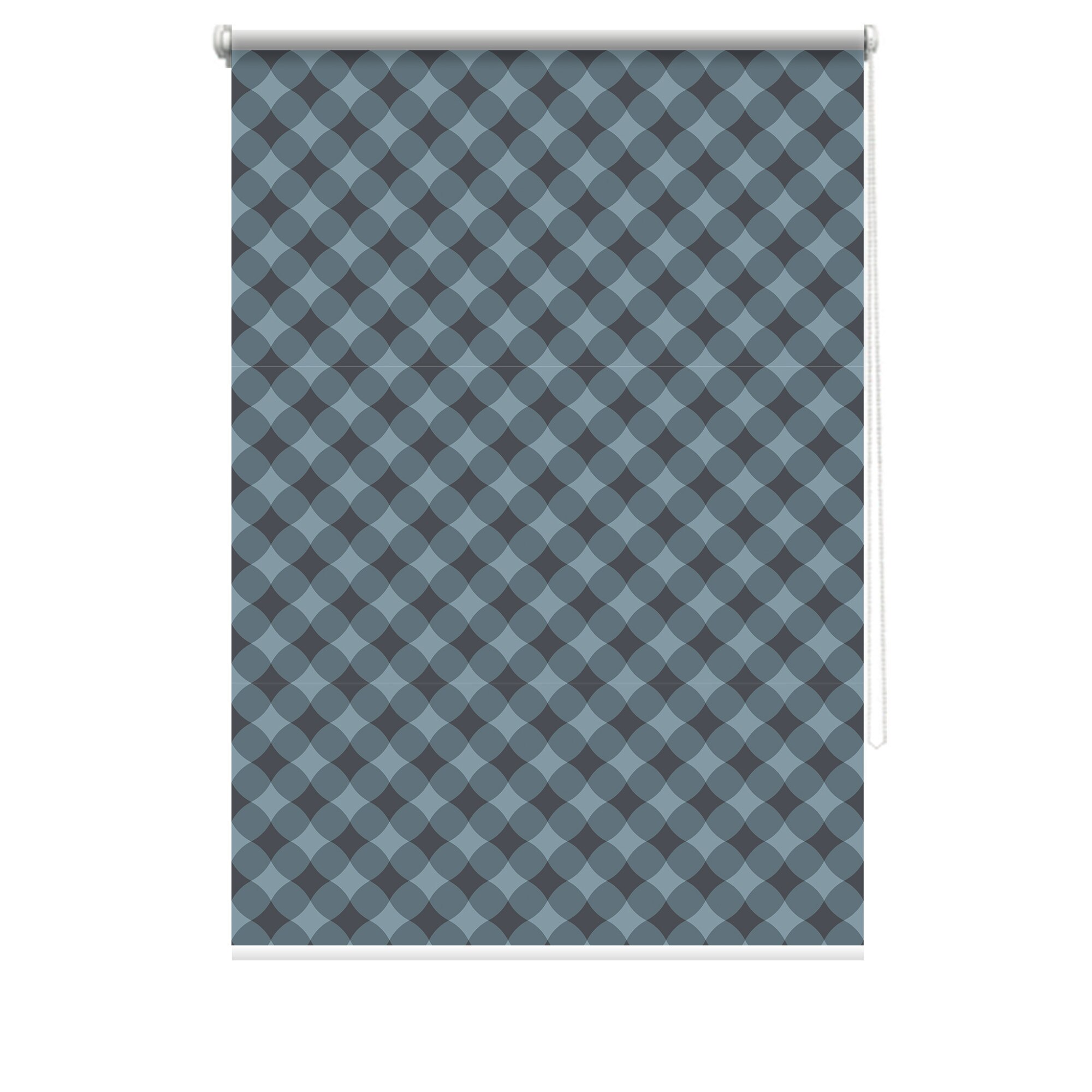 Rulou textil cu print, opac, verso alb, Geometric 3, multicolor, 80x150 cm