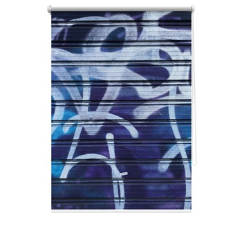 Rulou textil cu print, opac, verso alb, Graffiti 7, multicolor, 80x150 cm Rulou textil cu print, opac, verso alb, Graffiti 7, multicolor, 80x150 cm