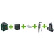 Nivela laser Bosch Universal Level 360 0603663E01, 24 m domeniu lucru, 540 nm domeniu lucru, clasa laser 2, 4s timp autonivelare, ± 0,4 mm/m precizie, 4 baterii LR6 (AA), geanta de protectie, stativ din aluminiu de 1.5 m, suport universal