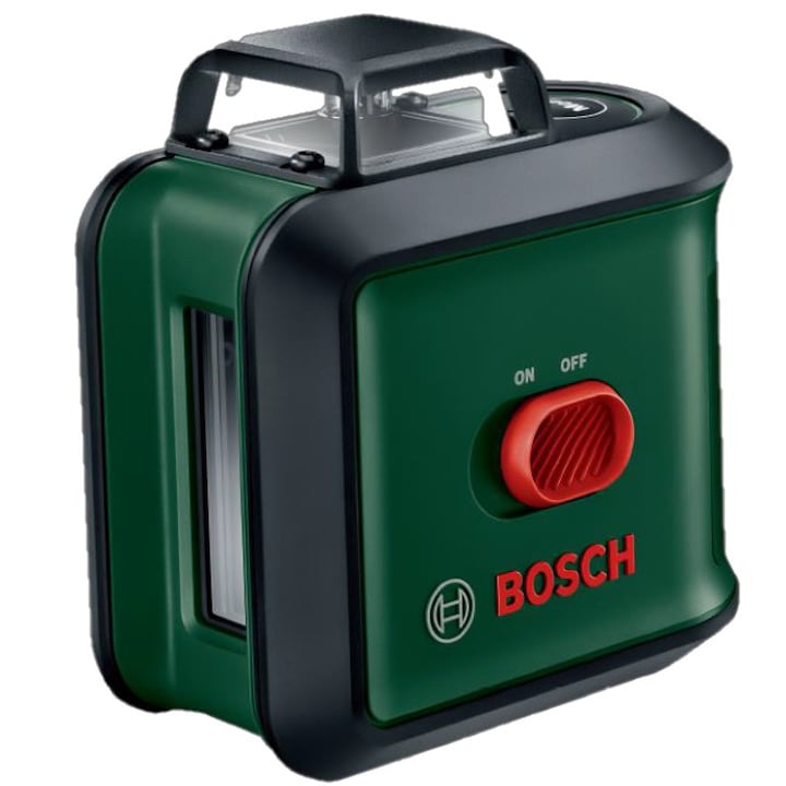 Nivela laser Bosch Universal Level 360 0603663E01, 24 m domeniu lucru, 540 nm domeniu lucru, clasa laser 2, 4s timp autonivelare, ± 0,4 mm/m precizie, 4 baterii LR6 (AA), geanta de protectie, stativ din aluminiu de 1.5 m, suport universal