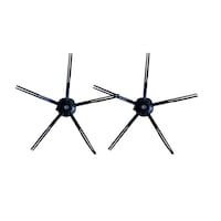 Set 2 perii laterale originale Xiaomi Roborock pentru S6 MaxV, S6, S5 Max, Negru