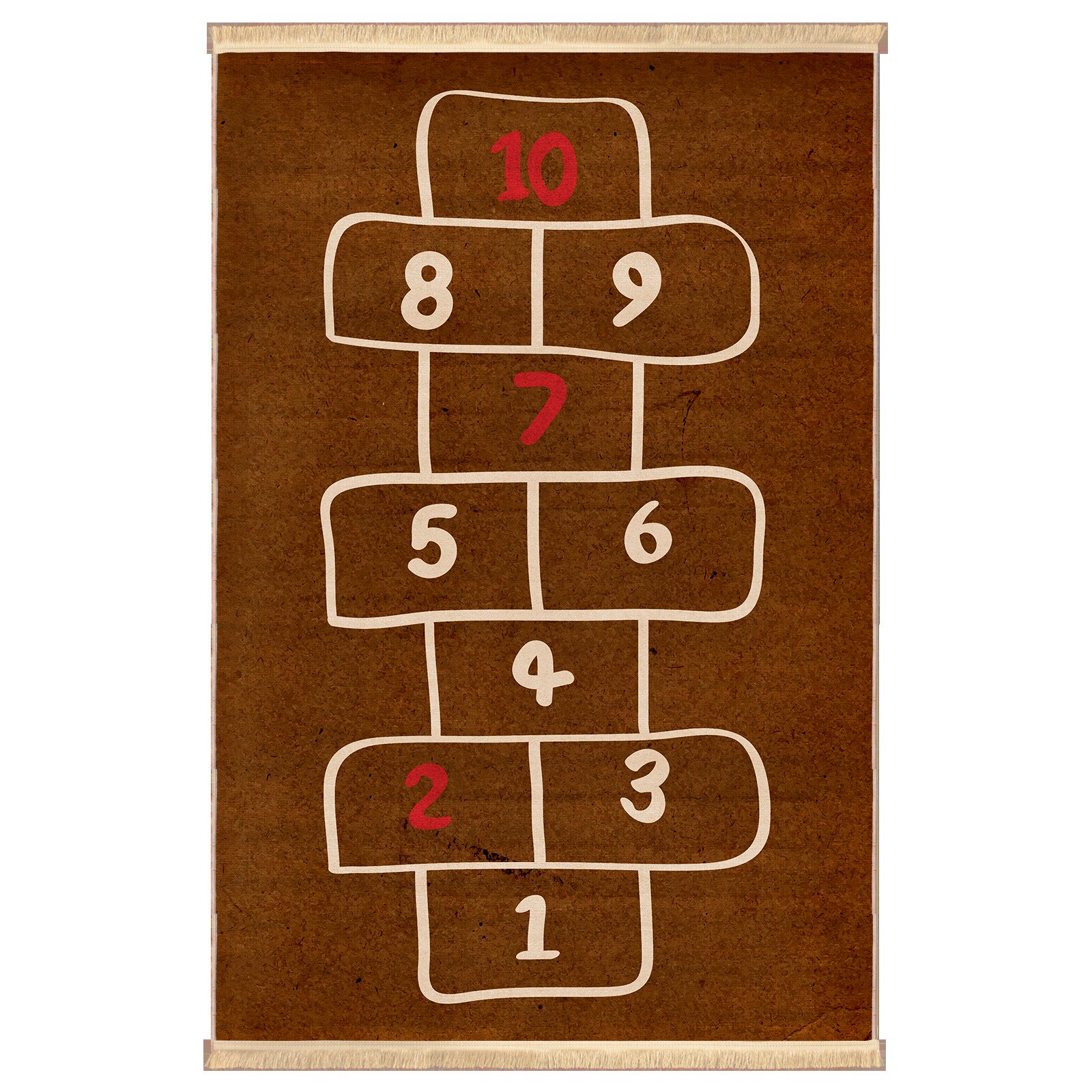 Covor Persan Mecanic 100206C Dimensiune 150X225 Maro Din Matase Artificiala Design Copii Antialergic Anticiuperci Antimucegai