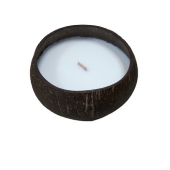 Lumanare parfumata in nuca de cocos, Parfum Iasomie, Culoare alba, Ceara de soia si cocos, Turnata manual, 100% biodegradabila, Fitil lemn Lumanare parfumata in nuca de cocos, Parfum Iasomie, Culoare alba, Ceara de soia si cocos, Turnata manual, 100% biodegradabila, Fitil lemn