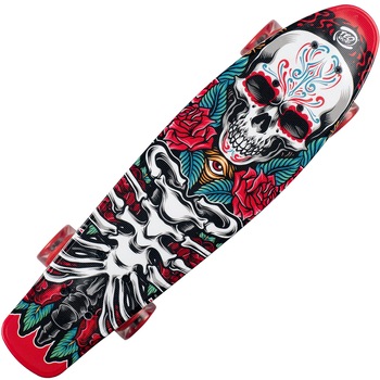 Penny Board Action One cu roti luminoase 22'', ABEC-7, PU, Aluminium, 90 KG Dia de Los Muertos Penny Board Action One cu roti luminoase 22'', ABEC-7, PU, Aluminium, 90 KG Dia de Los Muertos