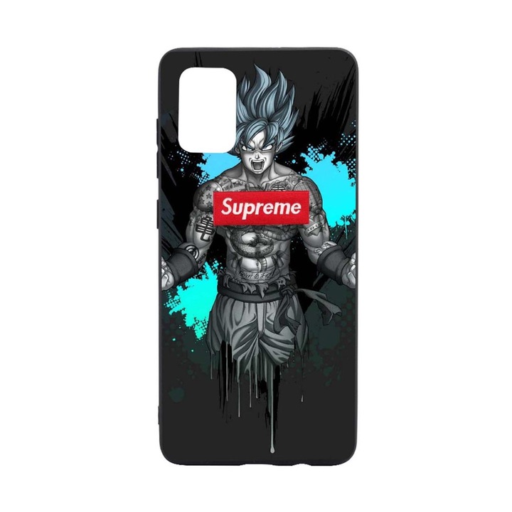 Силиконов калъф, съвместим със Samsung Galaxy S20 FE / Galaxy S20 FE 5G, С надпис Supreme, Щампа Dragon Ball, Устойчив на износване, Против плъзгане, B266