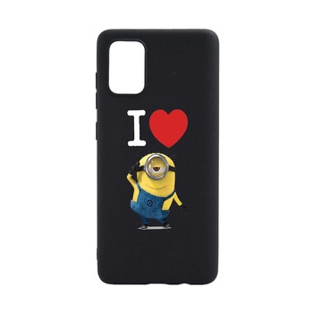 Husa I Love Minion, pentru Samsung Galaxy A52 5G, rezistenta la uzura, anti-alunecare, din silicon Premium, B216 Husa I Love Minion, pentru Samsung Galaxy A52 5G, rezistenta la uzura, anti-alunecare, din silicon Premium, B216