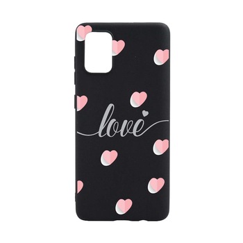 Husa pentru Samsung Galaxy M51, Love+Hearts, rezistenta la uzura, anti-alunecare, din silicon Premium, B85 Husa pentru Samsung Galaxy M51, Love+Hearts, rezistenta la uzura, anti-alunecare, din silicon Premium, B85