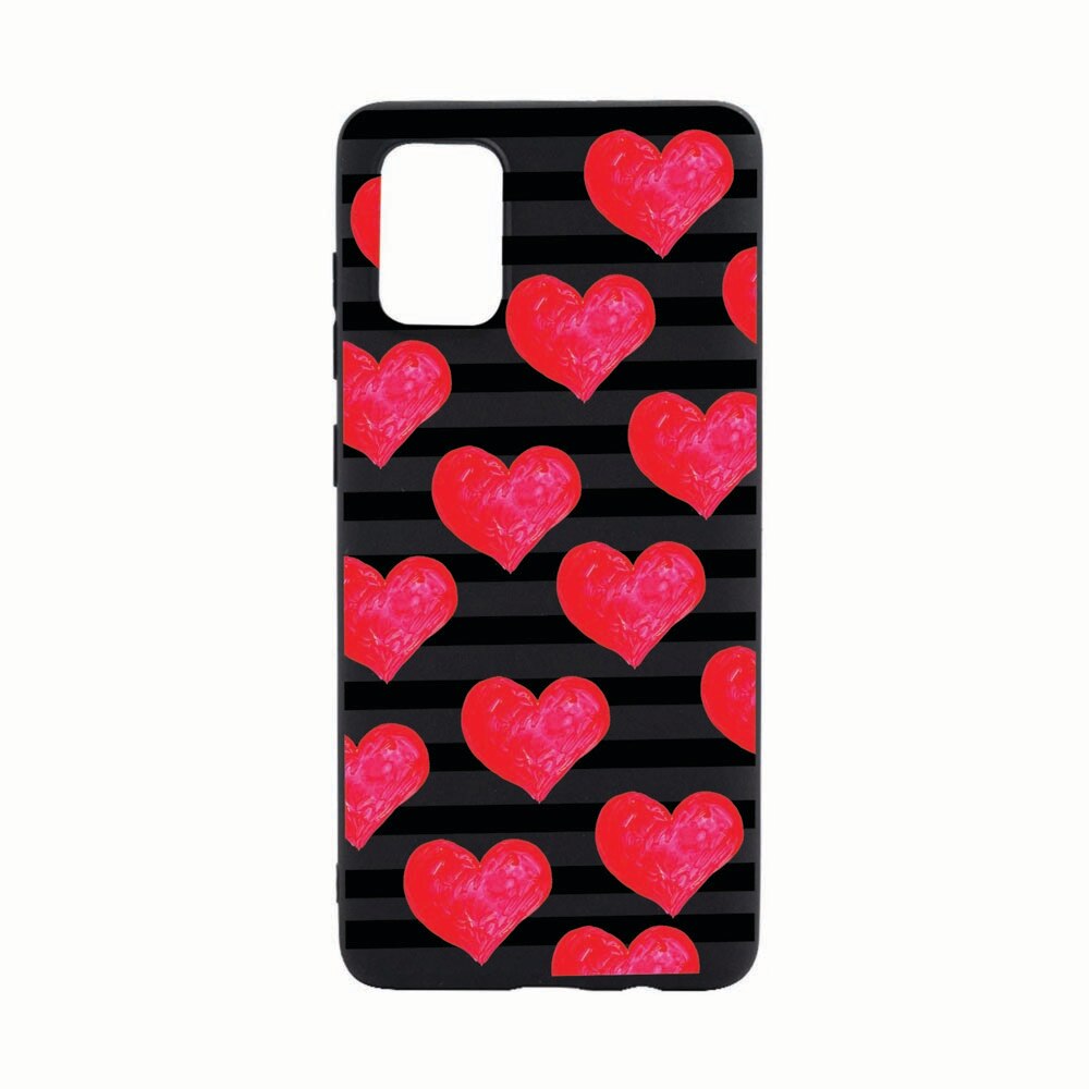 Husa Silicon Compatibila Cu Oppo A93 5G, hearts, rezistenta la uzura, anti-alunecare, B102