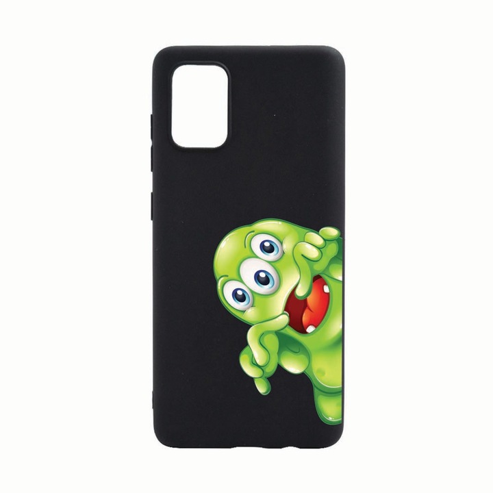 Husa pentru Samsung Galaxy S21 Ultra, Green Monster, rezistenta la uzura, anti-alunecare, din silicon Premium, B60