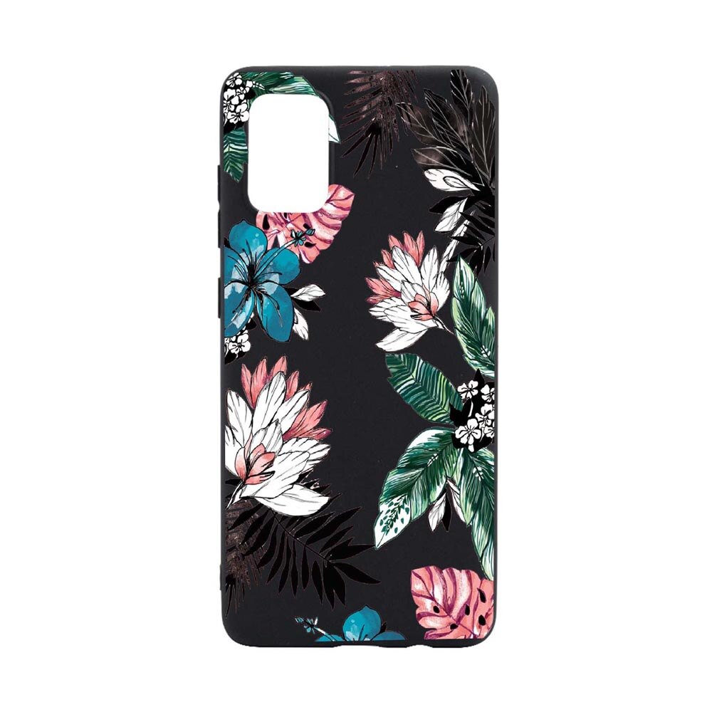 Husa Silicon Tropical Flowers, compatibila cu Xiaomi Redmi Note 10 5G, rezistenta la uzura, anti-alunecare, B500