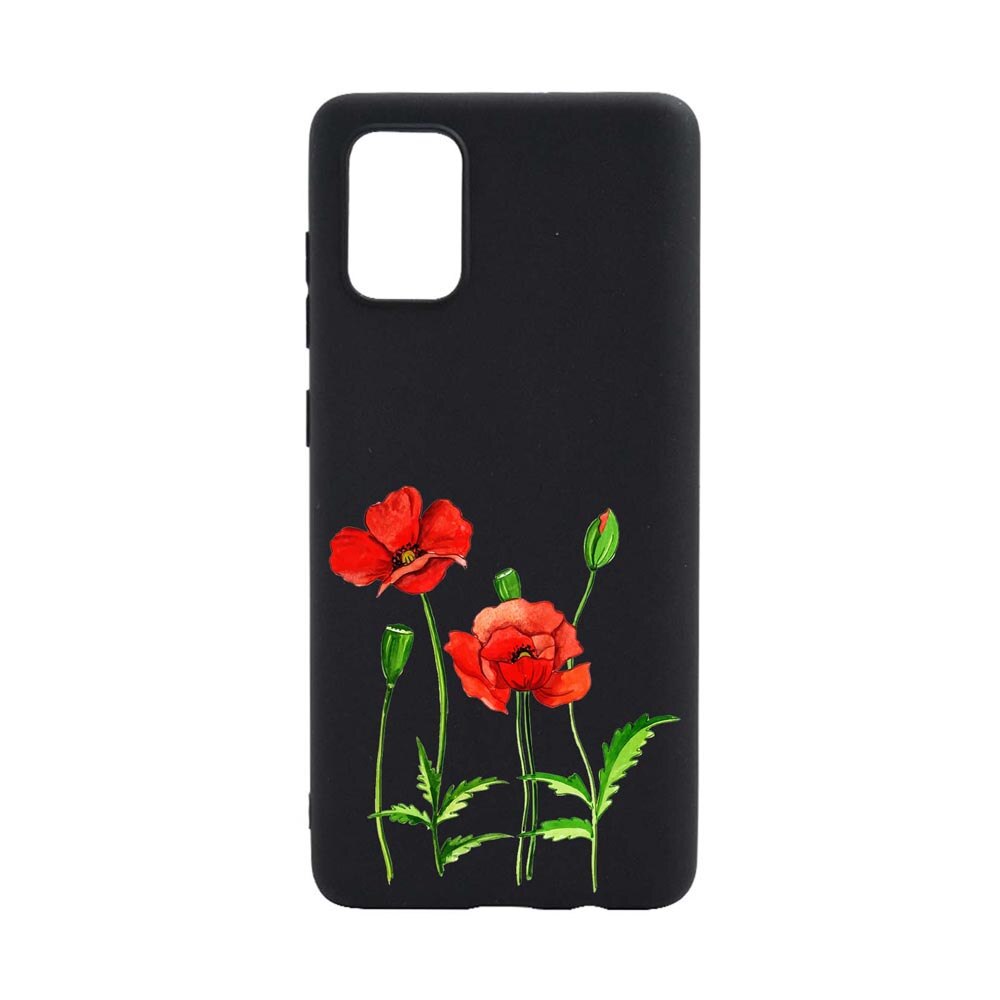 Husa Silicon Red Flower, compatibila cu Xiaomi Poco M3 Pro 5G / 4G, rezistenta la uzura, anti-alunecare, B643