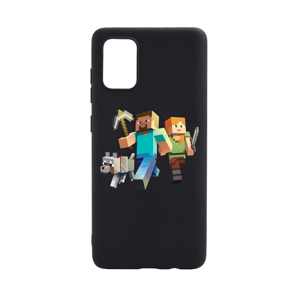 Husa Silicon Compatibila cu Samsung Galaxy A03s, Minecraft, rezistenta la uzura, anti-alunecare, B730