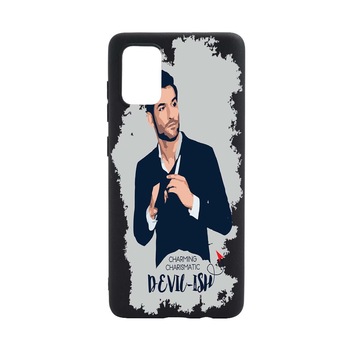 Husa Lucifer, pentru Samsung Galaxy M51, rezistenta la uzura, anti-alunecare, din silicon Premium, B299 Husa Lucifer, pentru Samsung Galaxy M51, rezistenta la uzura, anti-alunecare, din silicon Premium, B299