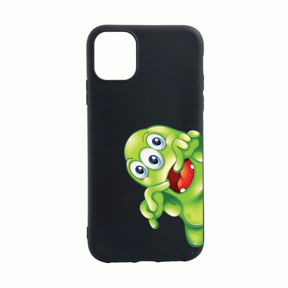 Husa Silicon Compatibila Cu Apple iPhone 13, Green Monster, rezistenta la uzura, anti-alunecare, B60