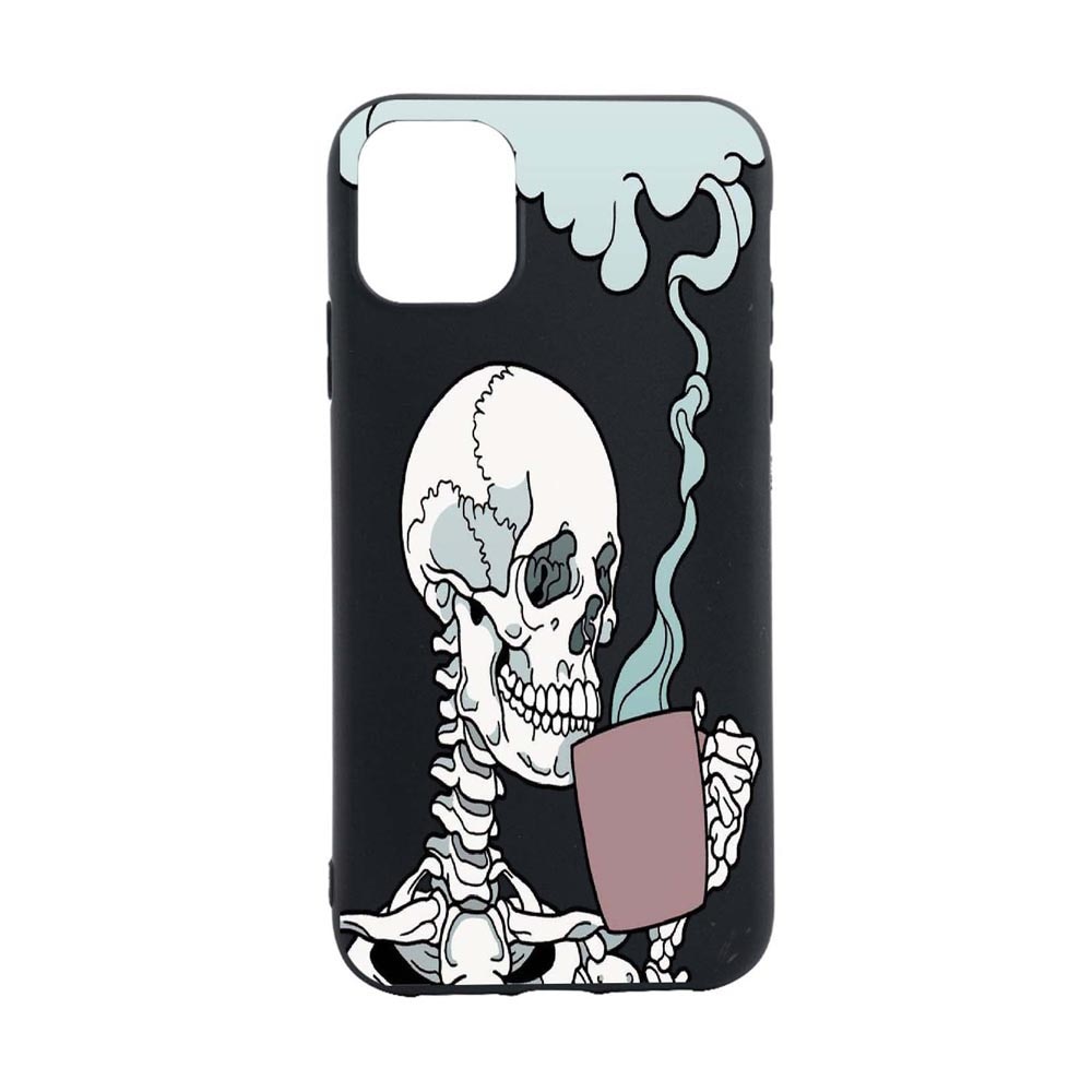 Husa Thinking Skull, pentru Apple iPhone 12 Mini, rezistenta la uzura, anti-alunecare, din silicon Premium, B252