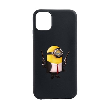 Husa Silicon Compatibila Cu Apple iPhone 13 Mini, Minion Hitman, rezistenta la uzura, anti-alunecare, B214 Husa Silicon Compatibila Cu Apple iPhone 13 Mini, Minion Hitman, rezistenta la uzura, anti-alunecare, B214