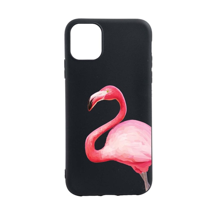 Husa pentru Apple iPhone 12, Flamingo, rezistenta la uzura, anti-alunecare, din silicon Premium, B55