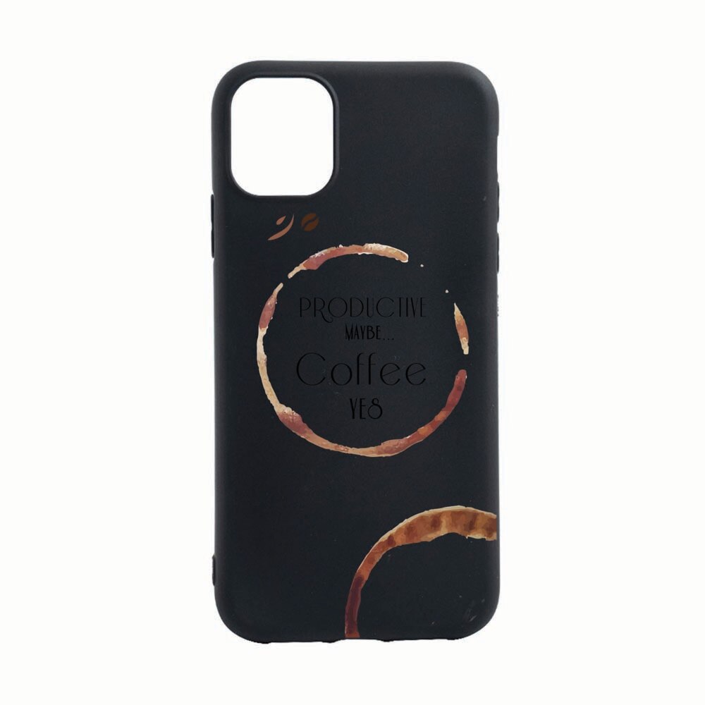 Husa pentru Apple iPhone 12 Mini, Coffee, rezistenta la uzura, anti-alunecare, din silicon Premium, B33