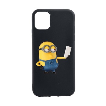 Husa pentru Apple iPhone 12 Mini, Minion Selfie, rezistenta la uzura, anti-alunecare, din silicon Premium, B211 Husa pentru Apple iPhone 12 Mini, Minion Selfie, rezistenta la uzura, anti-alunecare, din silicon Premium, B211