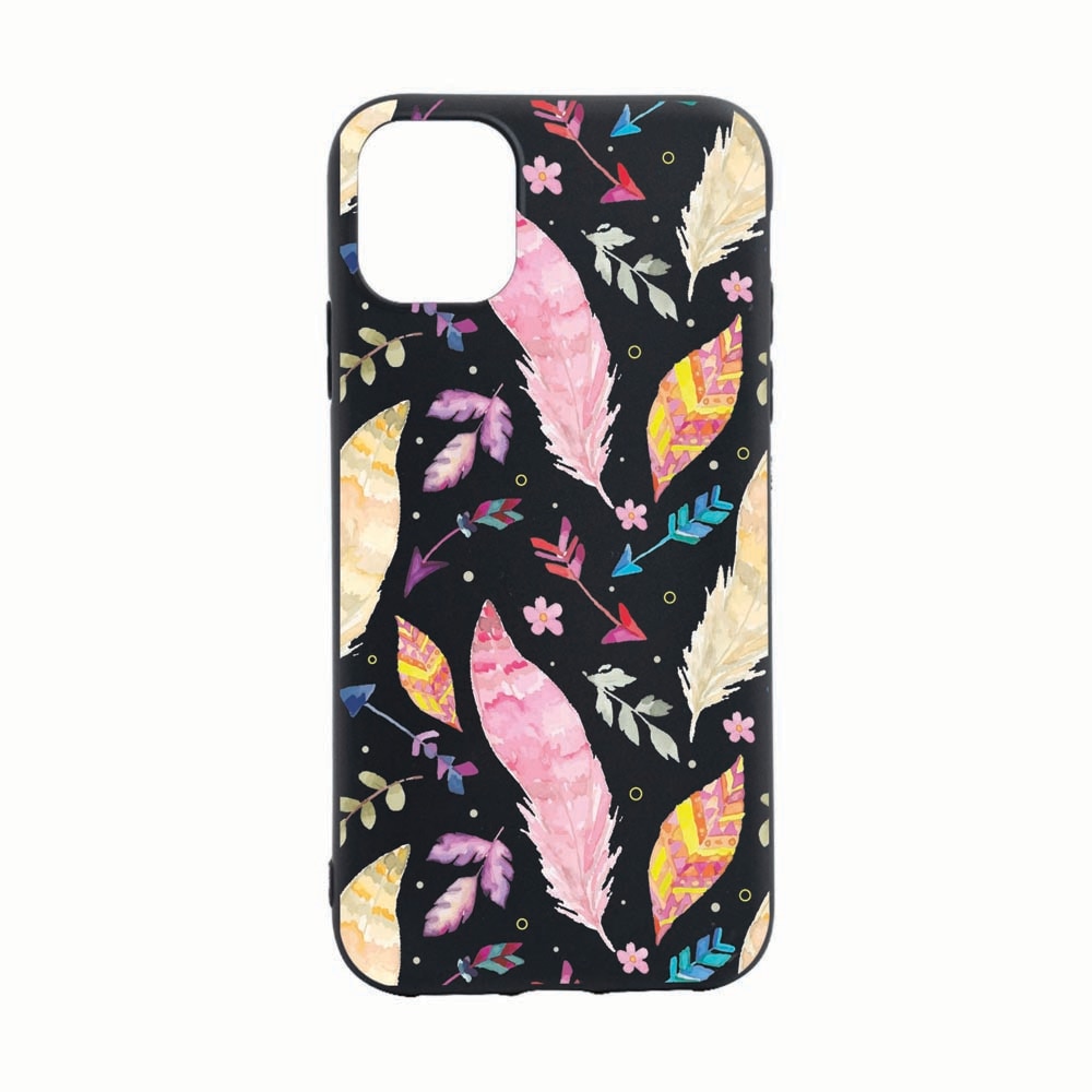 Husa Silicon Compatibila Cu Apple iPhone 13 Mini, Feathers, rezistenta la uzura, anti-alunecare, B68