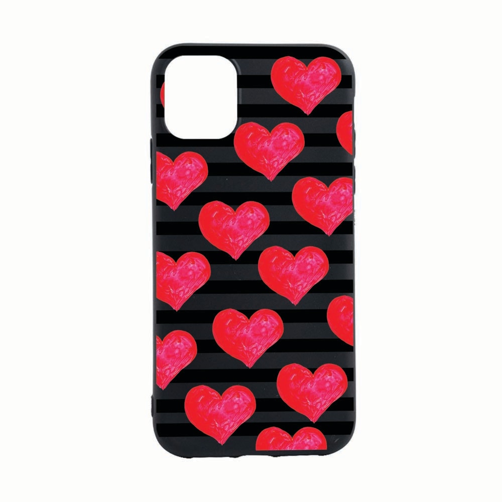 Husa Silicon Compatibila Cu Apple iPhone 13 Pro, hearts, rezistenta la uzura, anti-alunecare, B102
