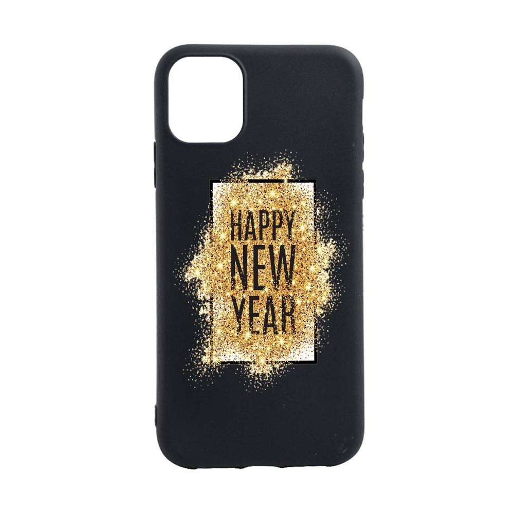 Husa Silicon Happy New Year, compatibila cu Apple iPhone 13 Mini, rezistenta la uzura, anti-alunecare, B355