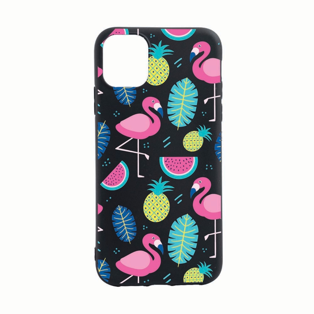 Husa Silicon Compatibila Cu Apple iPhone 13 Mini, Flamingo, rezistenta la uzura, anti-alunecare, B91