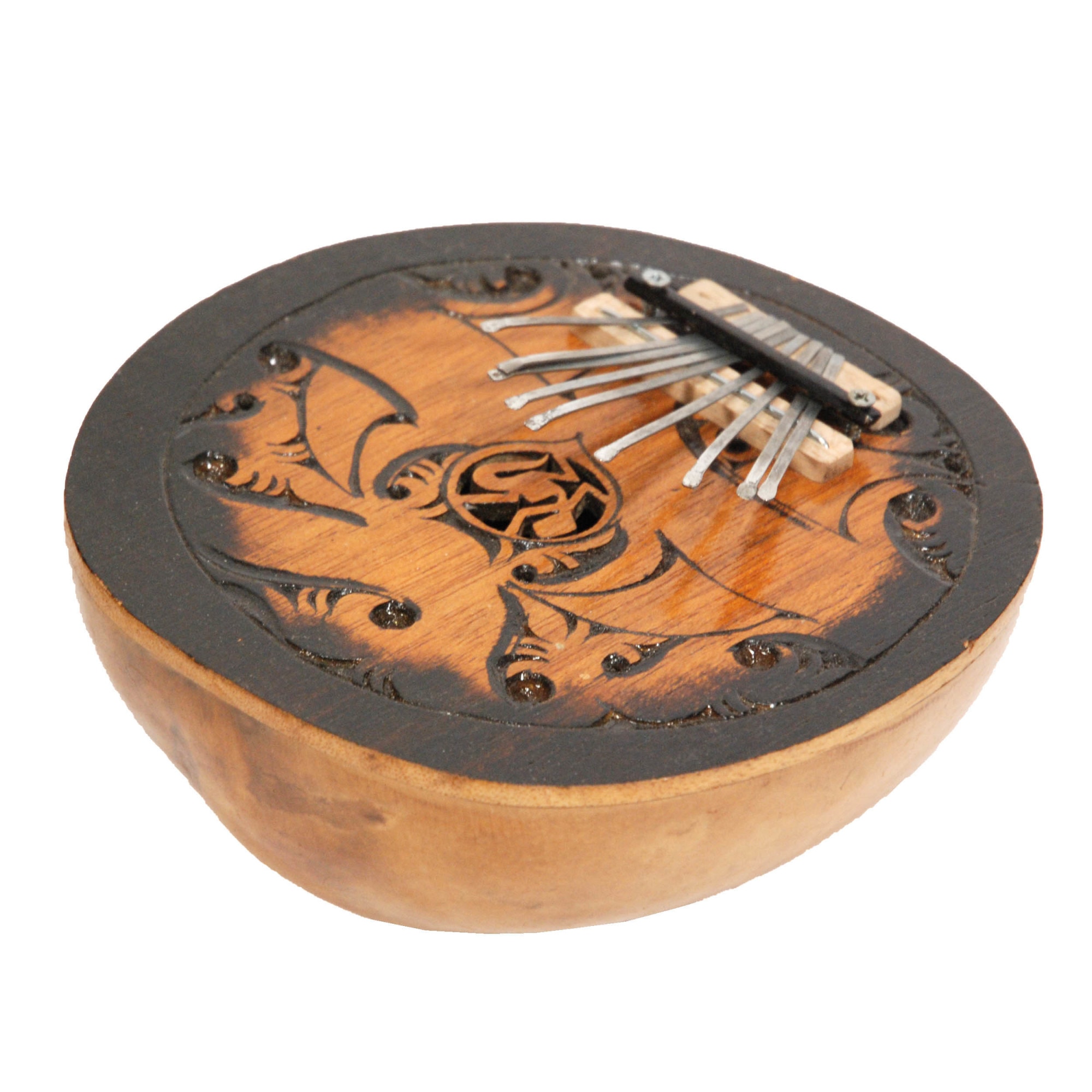 Instrument muzical kalimba din nuca de cocos realizat manual - eMAG.ro