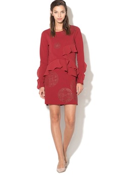 Rochie Desigual 38, cu maneci lungi, Bordeau Rochie Desigual 38, cu maneci lungi, Bordeau