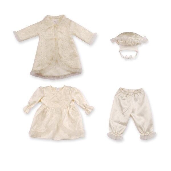 Set 4 piese pentru fete Pifou Model 12aC-62-4-luni, Crem