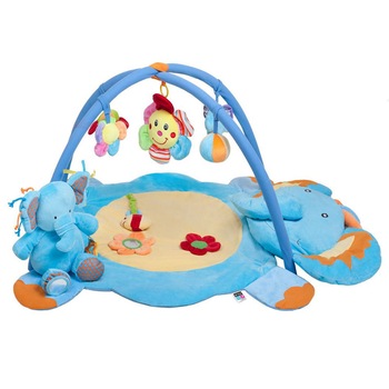 Covoras de joaca 77 x 77 cm pentru baieti Carero 31615, Albastru Covoras de joaca 77 x 77 cm pentru baieti Carero 31615, Albastru