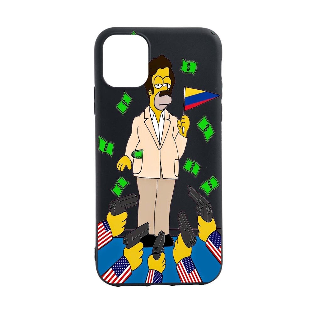 Husa Silicon Narcos Simpson, Movie Compatibila Cu Apple iPhone 13, rezistenta la uzura, anti-alunecare, B439