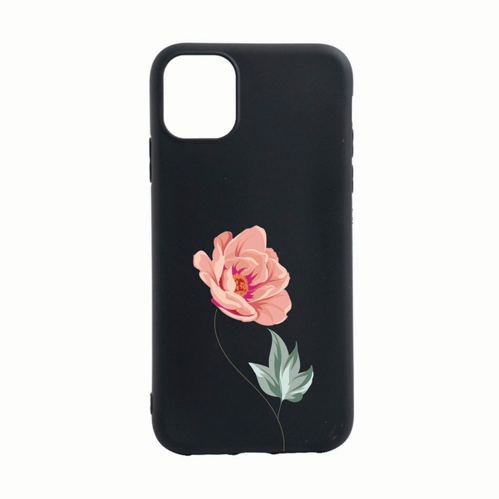 Husa pentru Apple iPhone 12 Pro Max, Rose, rezistenta la uzura, anti-alunecare, din silicon Premium, B127