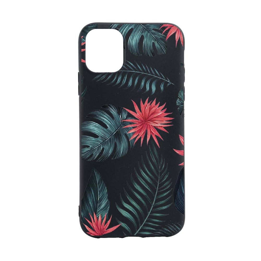 Husa Silicon Tropical Flowers, compatibila cu Apple iPhone 13 Pro Max, rezistenta la uzura, anti-alunecare, B497
