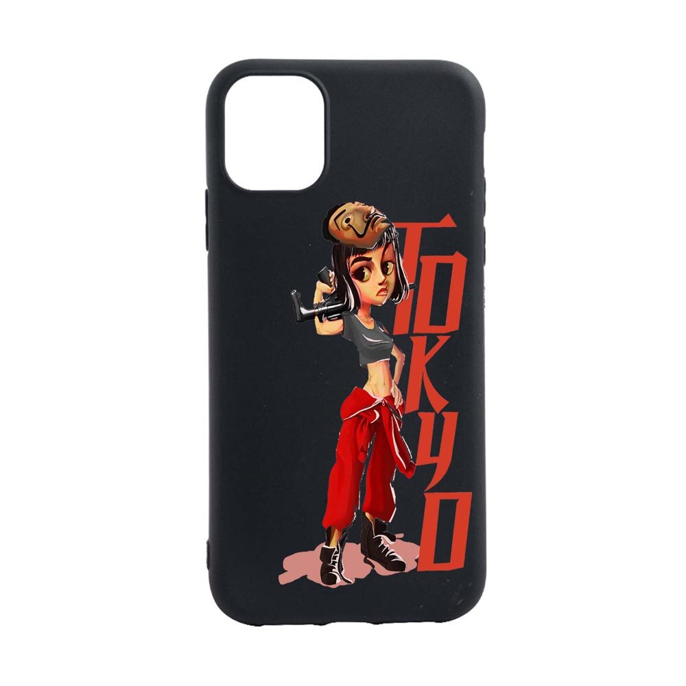 Husa Silicon La Casa de Papel, compatibila cu Apple iPhone 13 Mini, rezistenta la uzura, anti-alunecare, B394