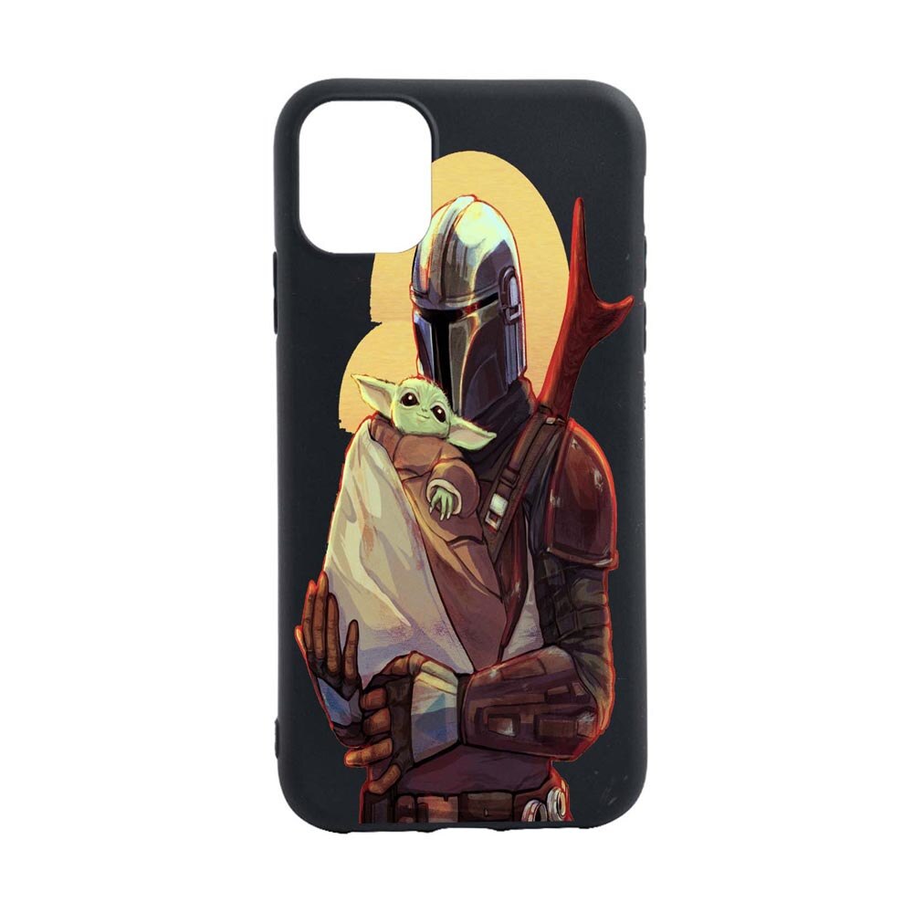 Husa Silicon Star Wars, The Mandalorian Compatibila Cu Apple iPhone 13, rezistenta la uzura, anti-alunecare, B465