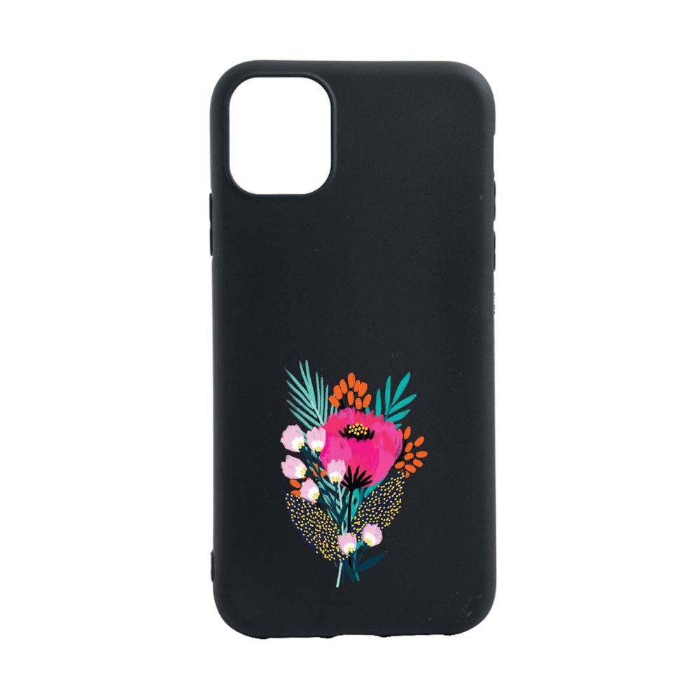 Husa Silicon Flowers, compatibila cu Apple iPhone 13, rezistenta la uzura, anti-alunecare, B641