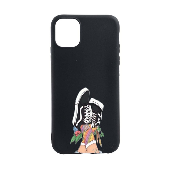 Husa Silicon Vans - Gym Shoes, compatibila cu Apple iPhone 13 Mini, rezistenta la uzura, anti-alunecare, B600