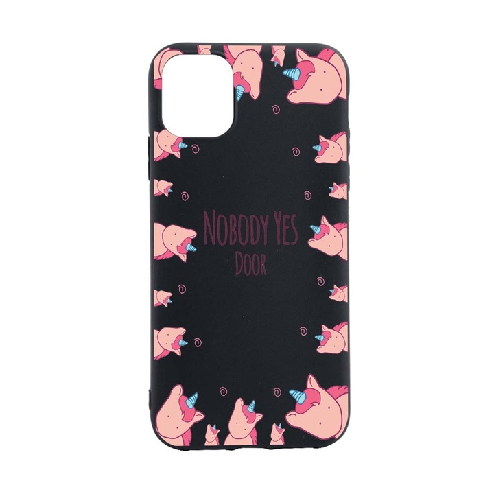 Husa Unicorn - Nobody yes, pentru Apple iPhone 12, rezistenta la uzura, anti-alunecare, din silicon Premium, din silicon Premium, B523