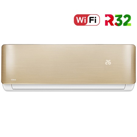 Aer conditionat Vivax ACP-12CH35AERI GOLD R-Design Wi-Fi, Inverter, 12000 BTU/h, Clasa A++, Ionizator, I feel, Autodiagnoza, Autocuratare, Autodetectie scurgeri freon, filtru Bio, filtru Anti-Praf, ECO-Mode