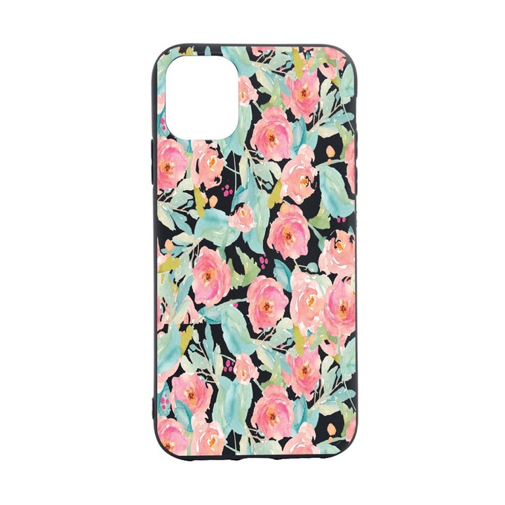 Husa Flori, culorile de pastel, pentru Apple iPhone 12 Pro, rezistenta la uzura, anti-alunecare, din silicon Premium, din silicon Premium, B503