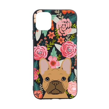 Husa Silicon Dog and Flowers, compatibila cu Apple iPhone 13 Pro, rezistenta la uzura, anti-alunecare, B637 Husa Silicon Dog and Flowers, compatibila cu Apple iPhone 13 Pro, rezistenta la uzura, anti-alunecare, B637